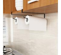 1 pezzo pugno-free ferro Tessuto da cucina stoccaggio minimalista nero Rack di stoccaggio sospeso per casa Tagli Unica,2 pezziFerro
