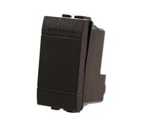 1 Pezzo Pulsante NO Normalmente Aperto, 1P 16A 220V, Compatibile Con Bticino Living International, Colore Nero, 1 Modulo, Serie MBL