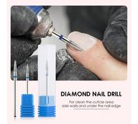 1 pezzo Punta per trapano per unghie con strass, punte per trapano per pedicure, lima elettrica per unghie per unghie in acrilico e gel, rimuovi cuticole, strumenti per manicure e pedicure per uso dom