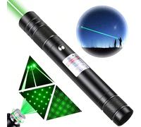 1 pezzo Puntatore laser ricaricabile ad alta potenza verde/viola/rosso con cappuccio a forma di stella, include batteria e caricatore, adatto per dimostrazioni astronomiche, puntatori di ingegneria, c