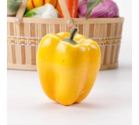 1 pezzo PVC modello vegetale finto ideale per la decorazione della casa delle bambole e gioco sicuro (pepe giallo)