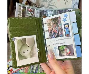 1 pezzo Quaderno a fogli mobili con tre pieghe M5, disco di nicchia, PIn-In, agenda, quaderni, scuolaack, borsa per la scuola, stuff per lo school 1pc m5 mano conto shell con 60 pagine interne vuote,1