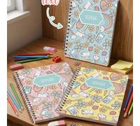 1 pezzo Quaderno a spirale personalizzato, quaderno per scarabocchi con nome personalizzato per ragazze, carino diario per il ritorno a scuola, forniture per il ritorno a scuola, diario 21x14,2 cmCart
