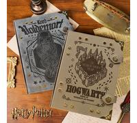 1 pezzo Quaderno della serie Harry Potter, con copertina in rilievo con Mappa del Malandrino o Marchio Nero di Hogwarts, con angoli in bronzo, elegante articolo da regalo natalizio per appassionati di