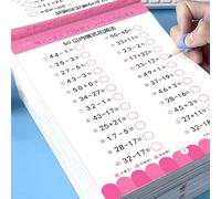 1 pezzo Quaderno didattico per bambini con esercizi di addizioni e sottrazioni da 0 a 100, libro di problemi matematici scomposti e composti, schede di calcolo orale, formato verticale e orizzontale, 