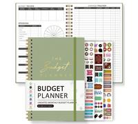 1 pezzo Quaderno pianificatore mensile del budget, 112 pagine, semplice pianificatore del budget ADHD con monitoraggio dei risparmi e dei debiti, vista grafico delle spese e tasche trasparenti, rispar