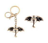 1 Pezzo Quarta Spilla Pterodattilo, 1 Pezzo Quarto Portachiavi Pterodattilo, Spilla In Metallo Smaltato, Accessori Di Abbigliamento, Ornamenti Per Borse Creative.