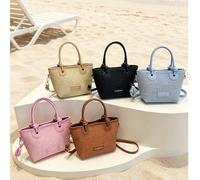 1 pezzo Questa elegante mini borsa a mano di colore unito, una borsa a spalla/a tracolla dal design unico, è il regalo perfetto per gli adolescenti. LetterePoliuretano