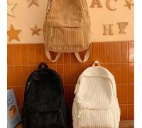 1 pezzo Questo zaino a righe monocromatico dallo stile semplice e alla moda presenta una chiusura con cerniera e un design unico. La sua cinghia regolabile lo rende adatto all'uso quotidiano. Essendo 