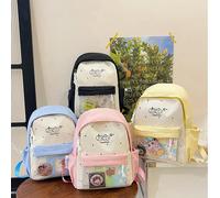 1 pezzo Questo zaino con cerniera in nylon, di stile semplice e carino, presenta un design unico che lo rende versatile e adatto all'uso quotidiano. Essendo una borsa di alto valore, è perfetta per le