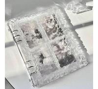 1 pezzo Raccoglitore ondulato trasparente formato A5, cartella trasparente in acrilico, può essere utilizzato come quaderno, agenda, portadocumenti, album per adesivi, album fotografico, articoli di c