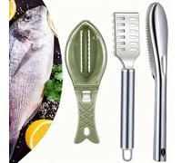 1 pezzo Raschiatore per squame di pesce, strumento multifunzionale per frutti di mare, rende il processo di rimozione delle squame di pesce più veloce e più facile Bianco,verde,Blu-azzurroPolipropilen