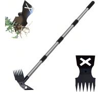 1 pezzo Rastrello da giardino extra lungo da 150 cm, a doppia funzione, per uso professionale e domestico, giardinaggio, cura del prato - Costruzione in metallo robusto, coltivazione del suolo, attrez
