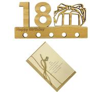 1 pezzo regalo in legno per il fai da te, per 18 anni, con 1 biglietto di auguri in carta kraft, divertente personalizzato, idea regalo in denaro, regalo di compleanno unico per ragazzi, ragazze