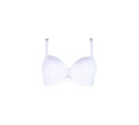 1 Pezzo Reggiseno a Balconcino,Sollievo S1, con Imbottitura Preformata, con Ferretto. Coppe in Pizzo e Tulle. Coppa C-D, Bianco 4C
