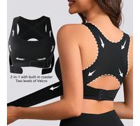 1 pezzo Reggiseno correttore della postura, chiusura anteriore senza cuciture, reggiseno sportivo 3 in 1 con imbottiture rimovibili, migliora la postura, sostiene, modella, design senza schiena per us
