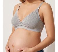 1 pezzo Reggiseno da maternità senza fili con scollo a V e molletta regolabile, design morbido e confortevole con incrocio frontale, adatto per l'uso quotidiano durante la gravidanza L,M,S,XLColore un