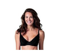 1 Pezzo Reggiseno Donna Sollievo Soffice con Ferretto e Coppa in Pizzo, Nero 3B