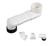 1 pezzo ridimensionabile in plastica tubo ovale scarico WC spostamento adattatore flangia offset cambio for rimodellamento impianto idraulico(L10CM)