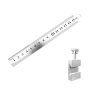 1 pezzo Righello da carpentiere in lega di alluminio, fermati per righello in acciaio, scrivano di precisione e calibrato per marcatura, per la lavorazione del legno e la misurazione 15 cm