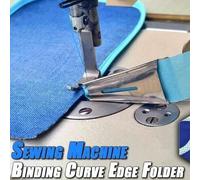 1 pezzo, rilegatura macchina da cucire con bordo curvo, pieghevole per bordo curvo di precisione - finitura professionale, non richiede elettricità, adatto a tutte le macchine da cucire, bianco Tagli