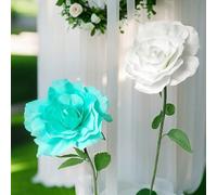 1 pezzo Rosa artificiale in schiuma di PE, dimensione 30cm-80cm, Rosa gigante, Fiore bianco, San Valentino, Fai da te per la casa, Matrimonio, Decorazione per la casa, Tavolo da pranzo, Festa, Decoraz
