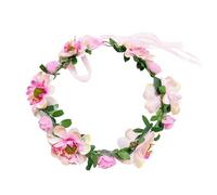 1 pezzo rosa per capelli a forma di fiore, con corona di fiori, per ragazze, compleanni, matrimoni, vacanze, accessori per capelli