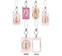 1 pezzo Rosa Vergine Maria Rosa Grafica Adatto per raduni cattolici/cristiani Può essere utilizzato per tessere universitarie, porta tessere d'identità, tessere per autobus, foto di celebrità, portach