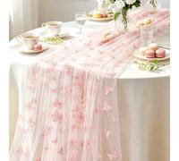 1 pezzo Runner da tavolo a farfalla rosa, forniture per feste a tema farfalla, decorazioni per feste di rivelazione del sesso, decorazioni per matrimoni, decorazioni per il primo compleanno, forniture