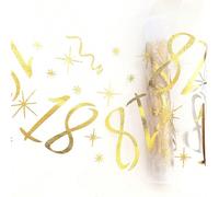 1 pezzo Runner da tavolo in poliestere da 28*275cm con stampa dorata di numeri 18, 30, 40, 50, 60, 70 - Decorazioni per feste di compleanno 18°, 30°, 40°, 50°, 60°, 70° - Forniture per decorazioni da