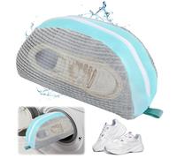 1 pezzo Sacchetti per Scarpe Lavanderia Sacchetto per il lavaggio delle, Scarpe Lavanderia Sacchetto, Sneaker Sacchetto con chiusura lampo antiscivolo, per tutti i tipi di scarpe, ventaglio, grigio