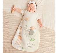 1 pezzo Sacco a pelo per neonati morbido e confortevole con stampa di cervi ed elefanti, certificato Oeko-Tex, adatto per la primavera 6-9M,9-12M,1-3M,3-6MFumetto,Lettere,PianteTessuto