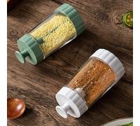 1 pezzo Saliera quantitativa per uso in cucina, barattolo trasparente creativo per condimenti come sale, pepe, MSG, in materiale plastico, stile moderno da cucina, utensili da cucina, accessori da cuc
