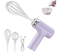 1 pezzo Sbattitore elettrico portatile, montatura veloce e precisa, ricaricabile USB, design senza fili, leggero e compatto, adatto per uso domestico e professionale - perfetto per montare panna, tuor