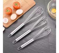 1 pezzo Sbattiuova in acciaio inossidabile uovo quotidiano d'argento con manico lungo per cucina L,M,S,Un insieme di grandi, medi e piccoliAcciaio inossidabile