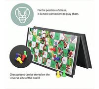 1 pezzo Scacchiera magnetica portatile oversize con gioco dell'oca e della scala, pezzi 3D per il gioco, scacchiera pieghevole, regalo per feste, Natale, compleanni, colore casuale Serpente magneticoA