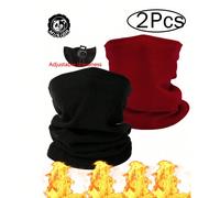 1 pezzo Scaldacollo invernale in pile, maschera antivento per sci e neve, sciarpa 1 nero 1 grigio,1 nero,1 nero 1 rosso,1 rosso,1 GrigioPoliestere
