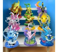 1 pezzo Scatola cieca con action figure PVC di mostri Pokémon, Eevee avventura, Espeon crepuscolo, bambola sorpresa Luna nera, da collezione, regalo per bambini, decorazione da scrivania extra large 1
