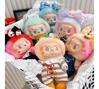 1 pezzo /Scatola cieca di bambole Macaron, una bambola compatibile con Labubu e Exquisite Youth, confezione regalo, scatola cieca con volto in PVC carino (scegli casualmente uno dei sei), bambola sedu