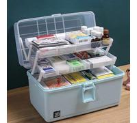 1 pezzo Scatola di immagazzinaggio in plastica a 3 strati, Scatola di immagazzinaggio multiuso, Cassetta degli attrezzi pieghevole per uso domestico, Scatola portatile per articoli di artigianato, Org