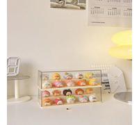1 pezzo Scatola espositiva trasparente in acrilico per action figure, blind box e collezioni Bianco latte,Giallo crema,B giallo,Un bianco,Vetrina a quattro ripiani bianco crema,Vetrina espositiva a qu