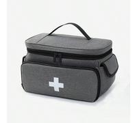 1 pezzo Scatola multiuso per il pronto soccorso domestico, organizzatore per la conservazione di forniture mediche da viaggio, adatto per conservare vari farmaci Motivo strutturatoPoliestere