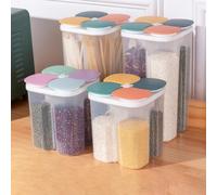 1 Pezzo Scatola Per Alimenti In Plastica Sigillata Con Scomparti Per L'organizzazione Della Cucina, Può Essere Usata Per Cereali, Grani ,ecc. Colore Casuale L,S,Set 2 pezzi misura piccola + gancio,Set