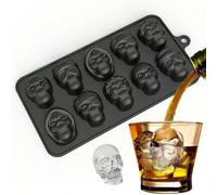 1 Pezzo Scatola Per Cubetti Di Ghiaccio In Silicone A Forma Di Teschio, 10 Griglie, Perfetta Per Fare In Casa Whiskey, Cocktail, Cioccolato, Pasta E Dolci A Tema Teschio Tagli UnicaSilicone