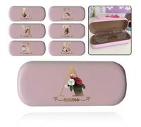 1 pezzo Scatola per occhiali da donna personalizzata con nome in PU, organizer per occhiali miopi, custodia per occhiali da sole, guscio rigido protettivo, contenitore portatile protettivo con nome pe
