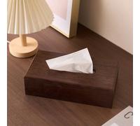 1 pezzo Scatola portafazzoletti in bambù, copriporta fazzoletti, portanappi, dispenser rettangolare per fazzoletti, contenitore portafazzoletti da bagno, portafazzoletti da tavolo, decorazione nataliz