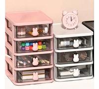 1 pezzo Scatola portaoggetti multifunzione per cancelleria, trucco, scrivania, cassetti, contenitore per penne, accessori per capelli, per studenti, ritorno a scuola secondo piano,terzo piano,Quarto p