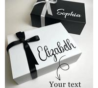 1 pezzo Scatola regalo magnetica personalizzata, disponibile in 3 colori, con nome e testo, per feste e regali per lei/lui, fidanzato, fidanzata, migliore amico, adatta per compleanno, anniversario, o