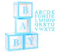 1 pezzo Scatola trasparente con lettere personalizzate per compleanno, matrimonio, nome, decorazioni per festa di 1° compleanno, Honey/Sweetheart/Darling, decorazioni natalizie, grande scatola traspar