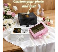 1 pezzo Scatole regalo personalizzate | Scatole regalo personalizzate tutto in uno | Scatole regalo pieghevoli con coperchio a ribalta | Opzioni multicolore | Regali per le vacanze | Regali di San Val
